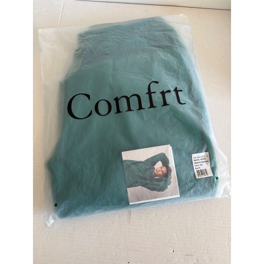 Comfrt Signature minimalist Sweatpants Teal Green Fleece Joggers XL KJHU03 Mens